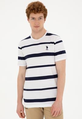 Erkek Regular Fit Bisiklet Yaka Beyaz Tişört - 50287039007