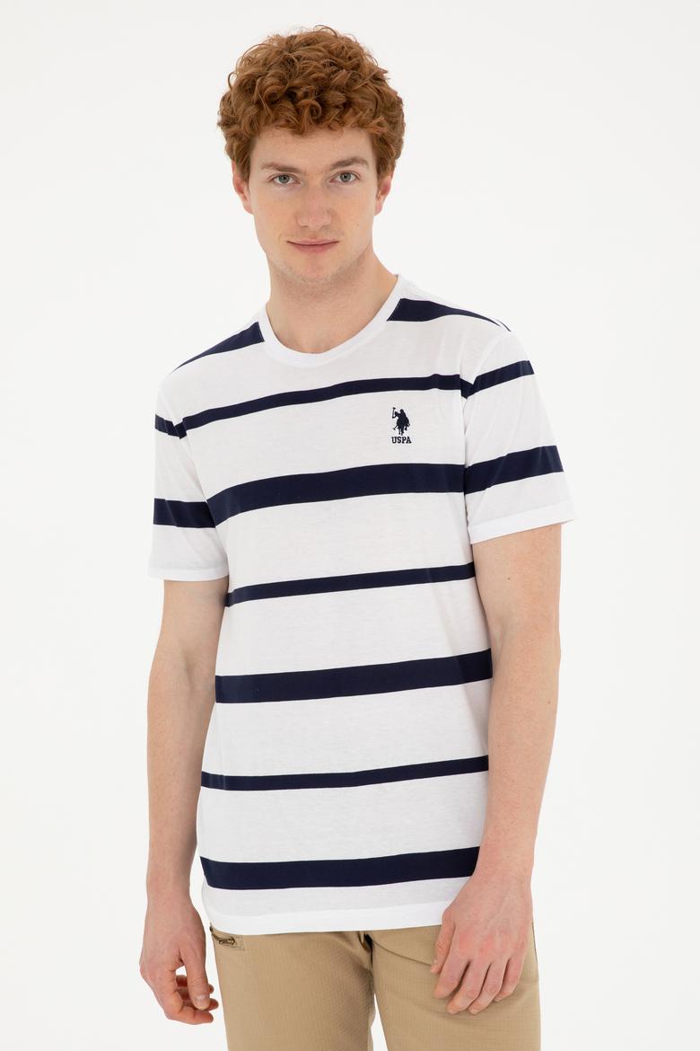 Erkek Regular Fit Bisiklet Yaka Beyaz Tişört