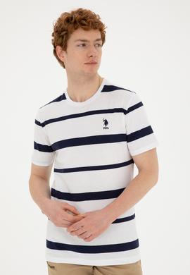 Erkek Regular Fit Bisiklet Yaka Beyaz Tişört - 50287039007