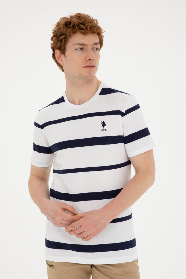 Erkek Regular Fit Bisiklet Yaka Beyaz Tişört - 50287039007