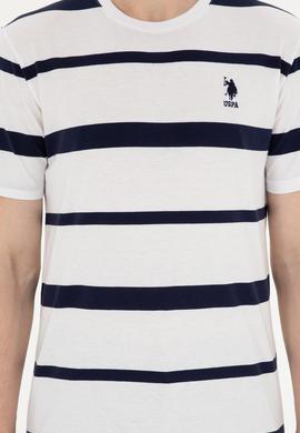 Erkek Regular Fit Bisiklet Yaka Beyaz Tişört - 50287039007