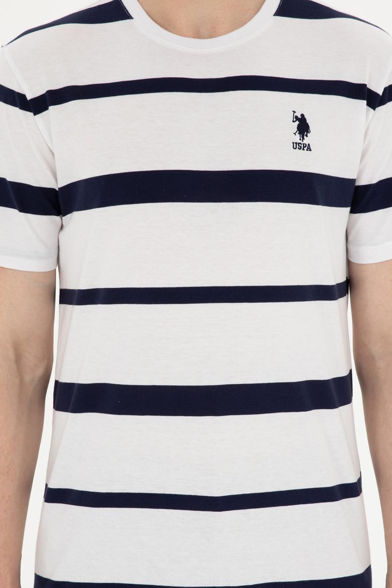 Erkek Regular Fit Bisiklet Yaka Beyaz Tişört - 50287039007