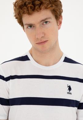 Erkek Regular Fit Bisiklet Yaka Beyaz Tişört - 50287039007