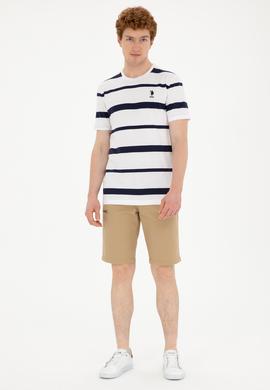 Erkek Regular Fit Bisiklet Yaka Beyaz Tişört - 50287039007