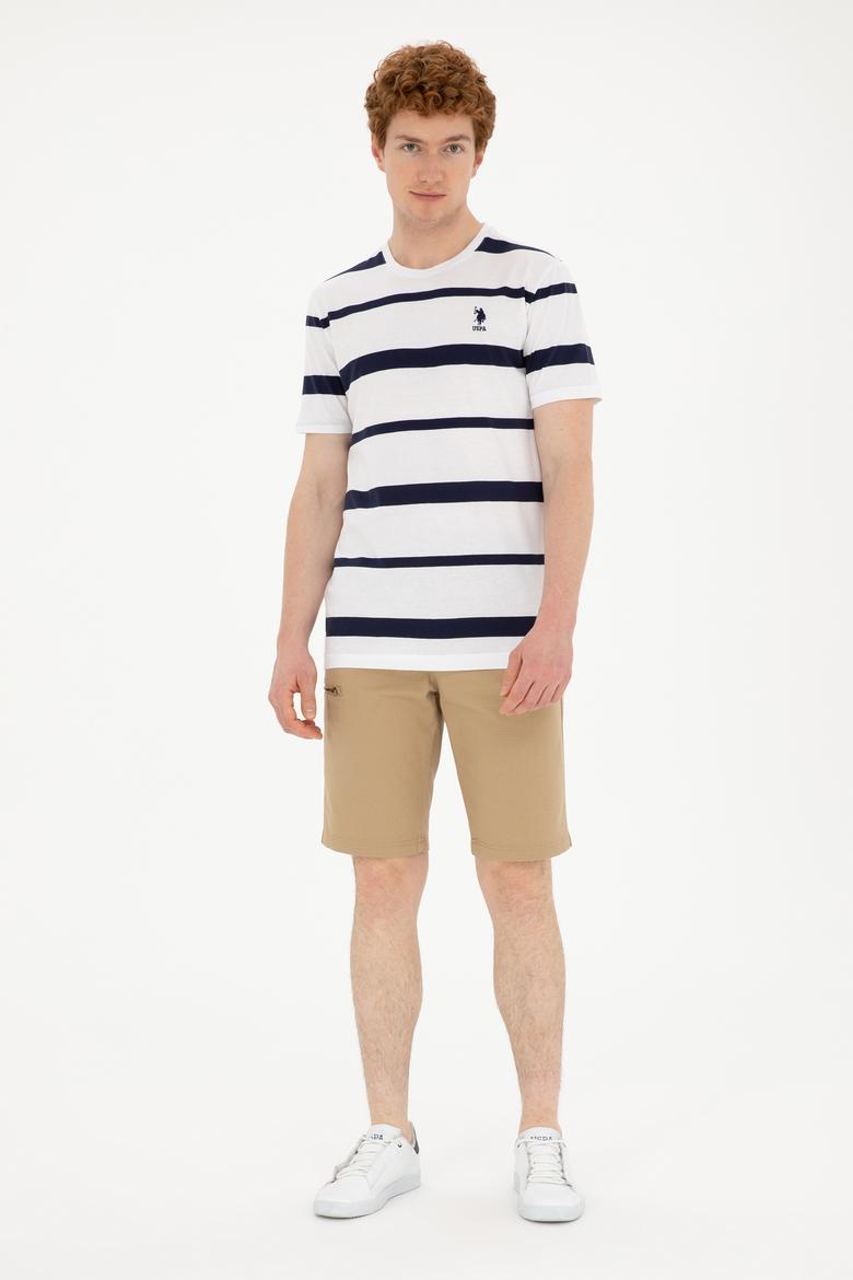 Erkek Regular Fit Bisiklet Yaka Beyaz Tişört - 50287039007