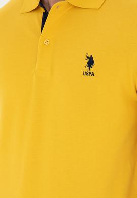 Erkek Regular Fit Polo Yaka Safran Tişört - 50288371031
