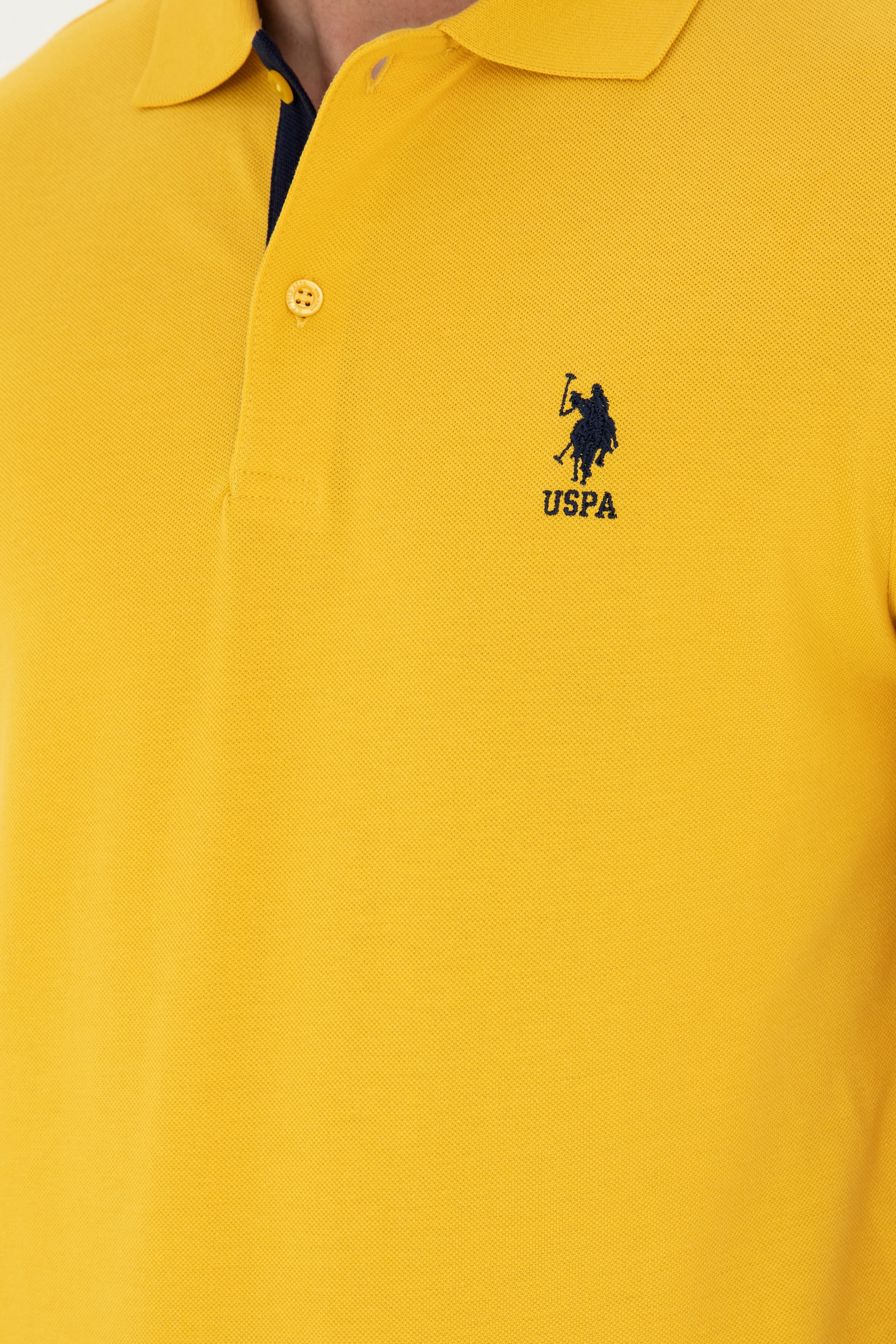 Erkek Regular Fit Polo Yaka Safran Tişört - Image 6