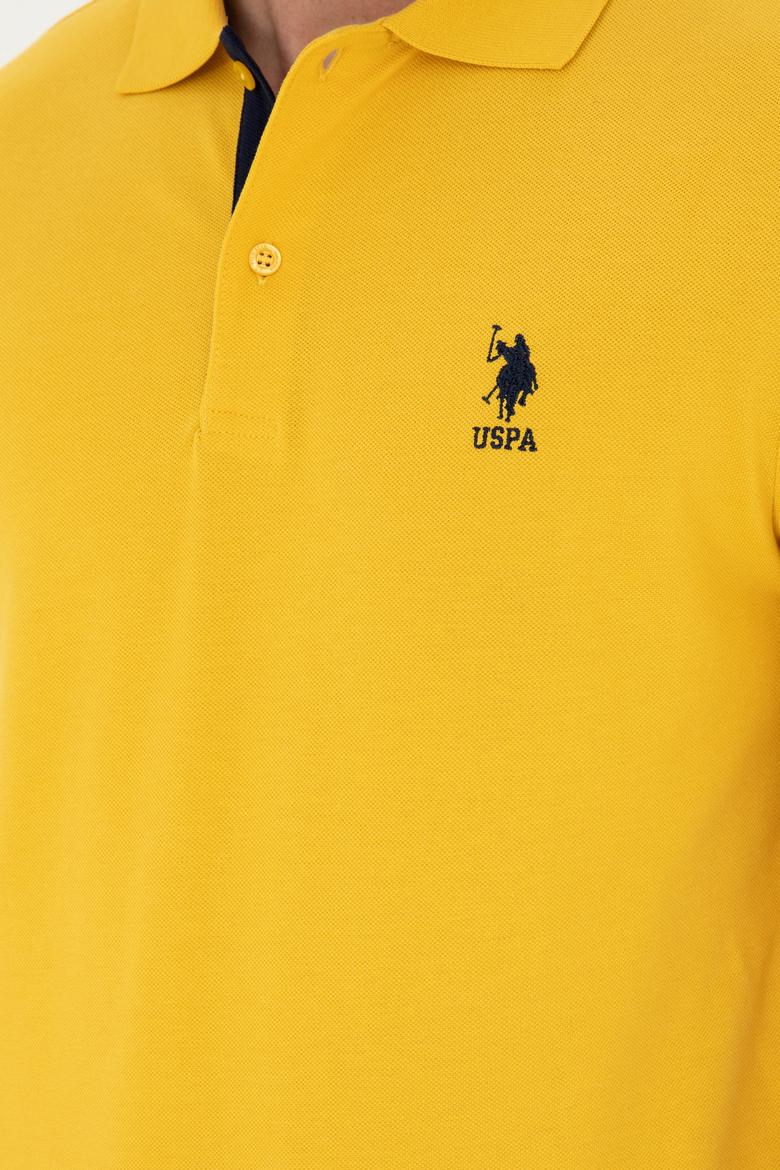 Erkek Regular Fit Polo Yaka Safran Tişört - 50288371031