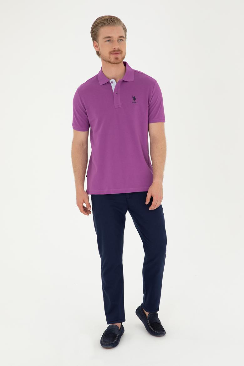 Erkek Mor Basic Tişört - 50279611263