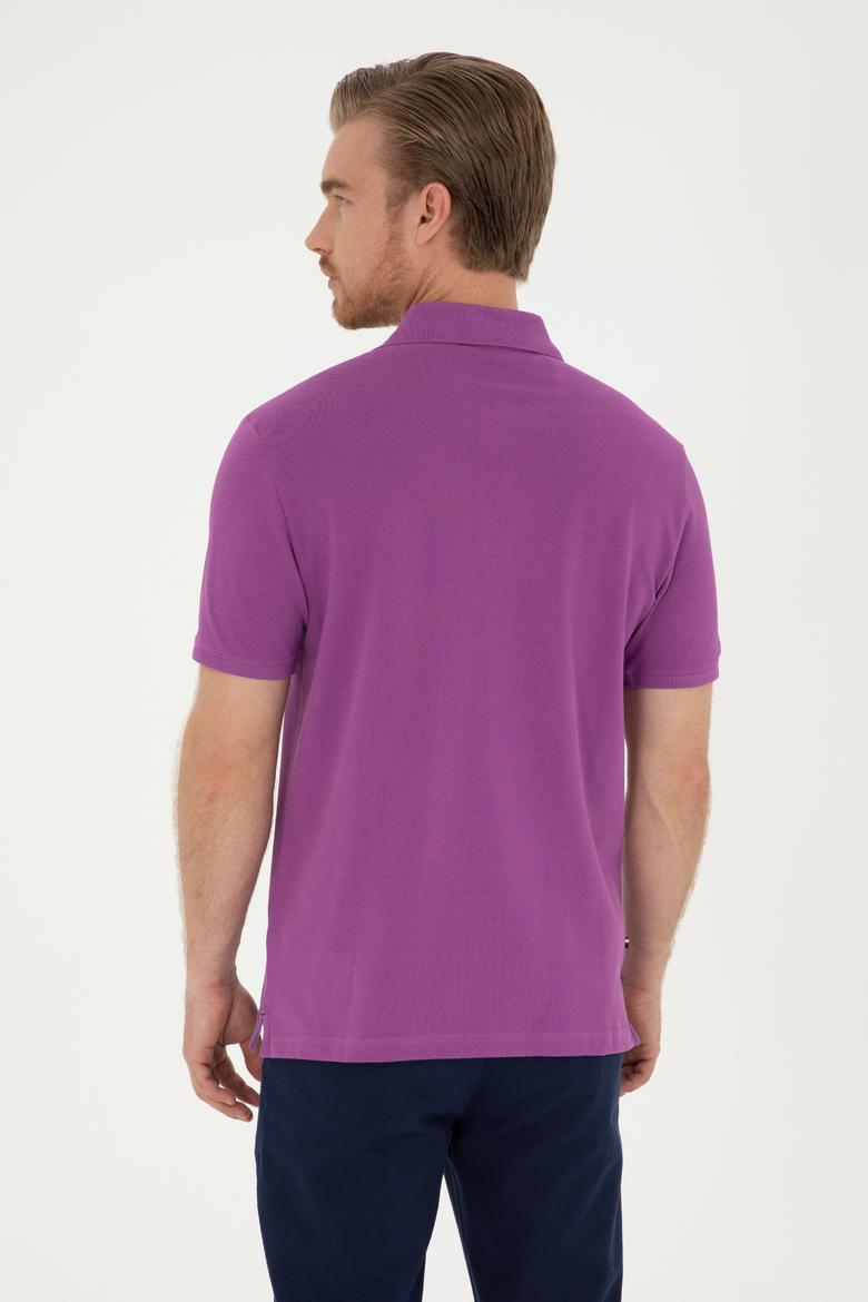 Erkek Mor Basic Tişört - 50279611263