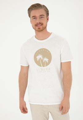 Erkek Ekru Tişört - 50281049054