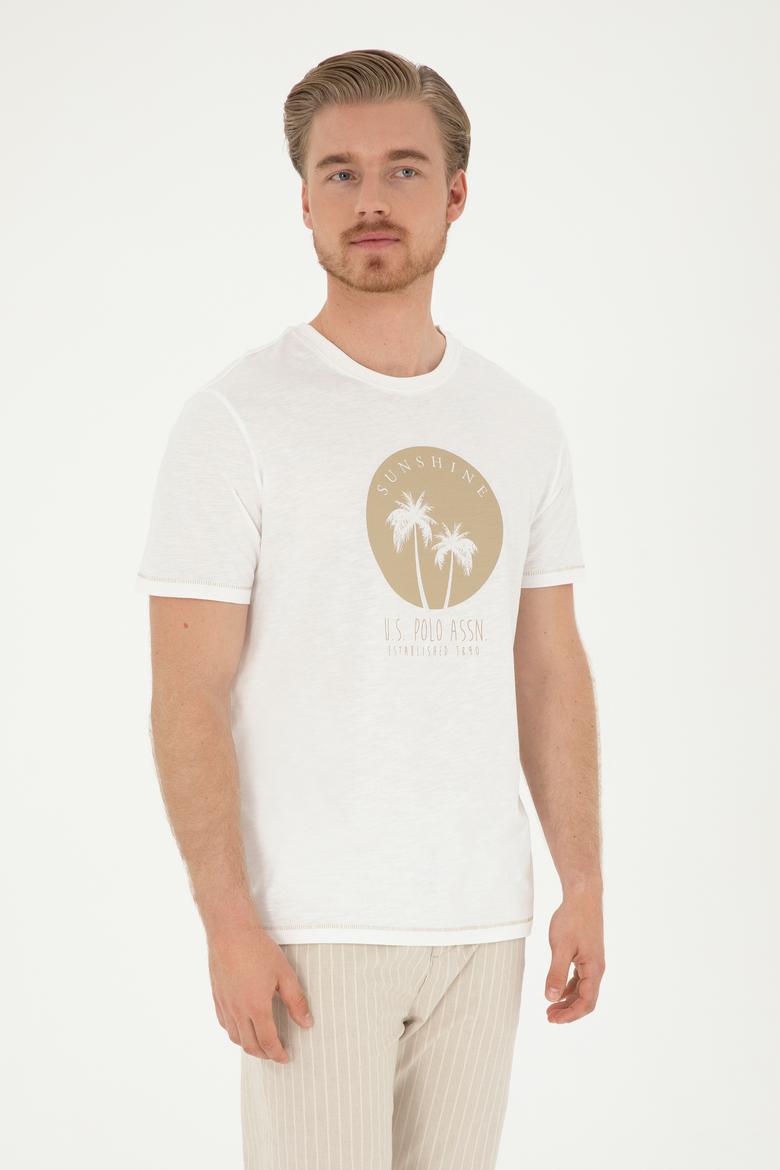 Erkek Ekru Tişört - 50281049054