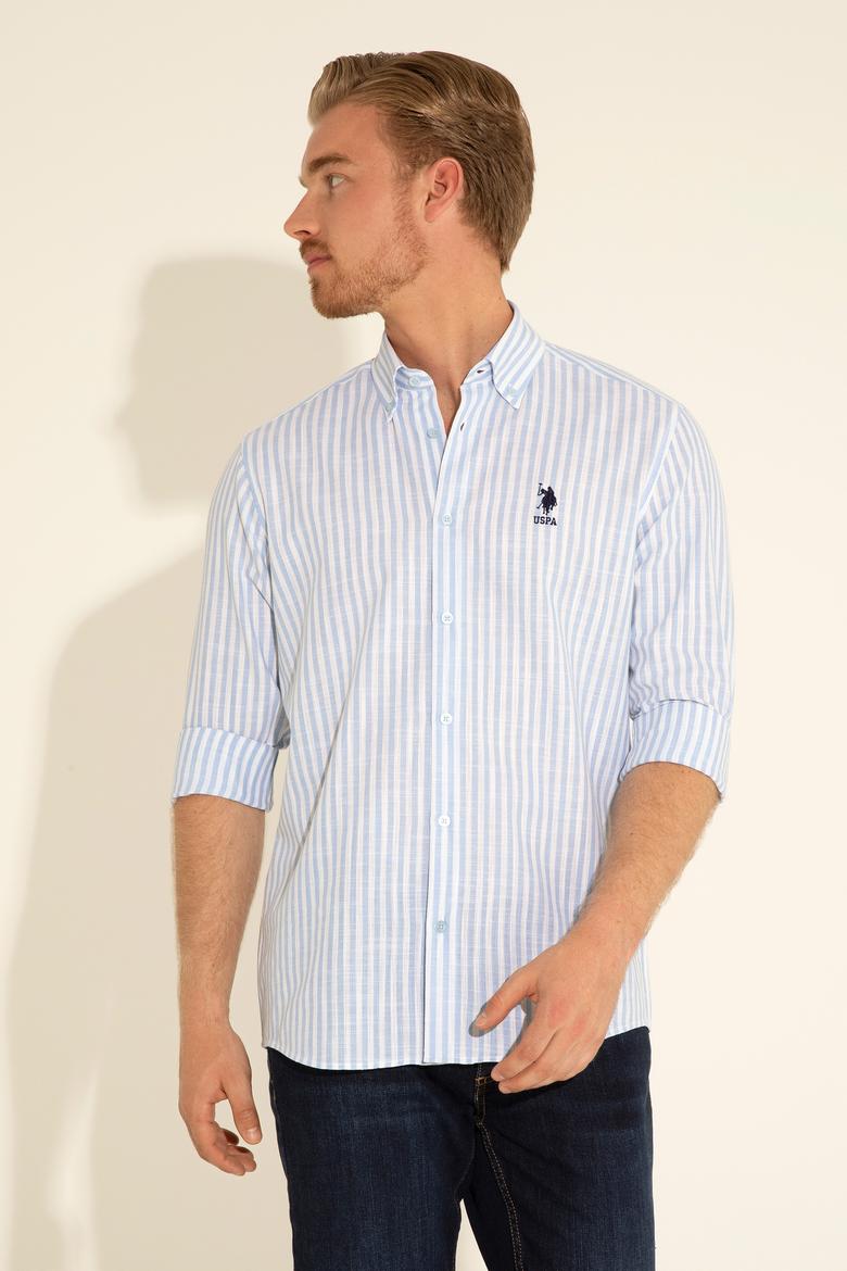 Erkek Mavi Uzun Kollu Gömlek - 50288678007