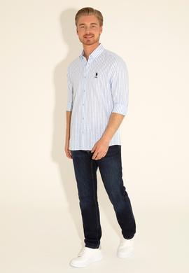 Erkek Mavi Uzun Kollu Gömlek - 50288678007