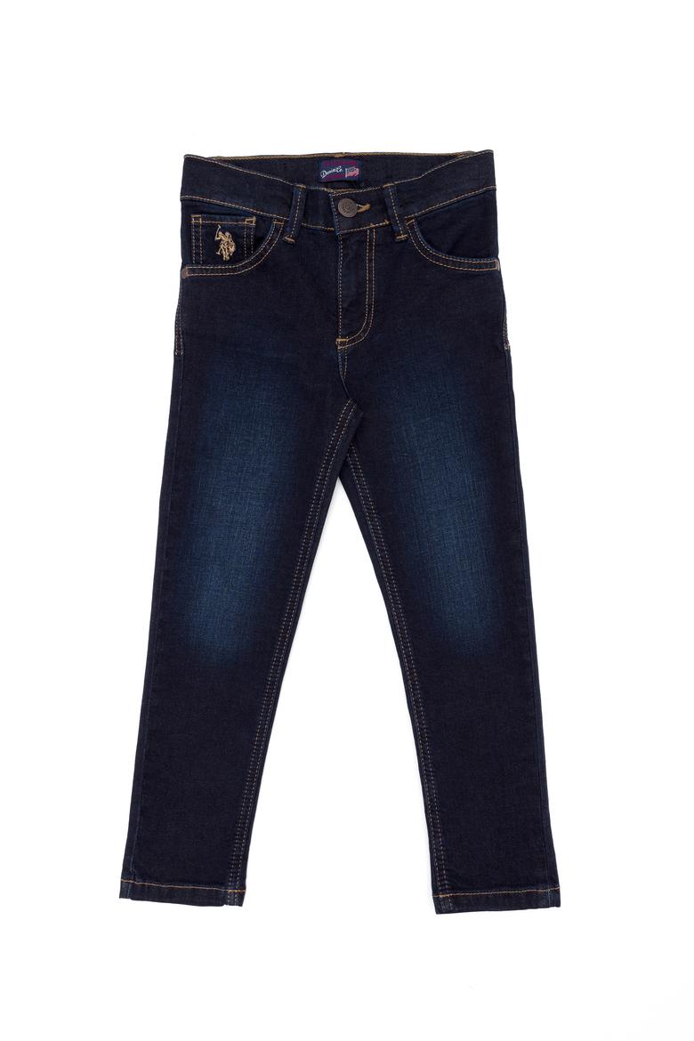 Kız Çocuk Koyu Mavi Jean Pantolon - 50266554007