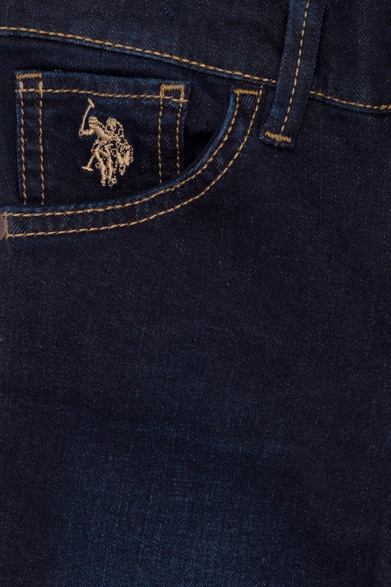 Kız Çocuk Koyu Mavi Jean Pantolon - 50266554007