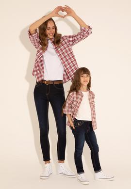 Kız Çocuk Koyu Mavi Jean Pantolon