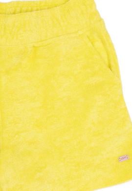 Çocuk Neon Sarı Örme Şort - 50265391009