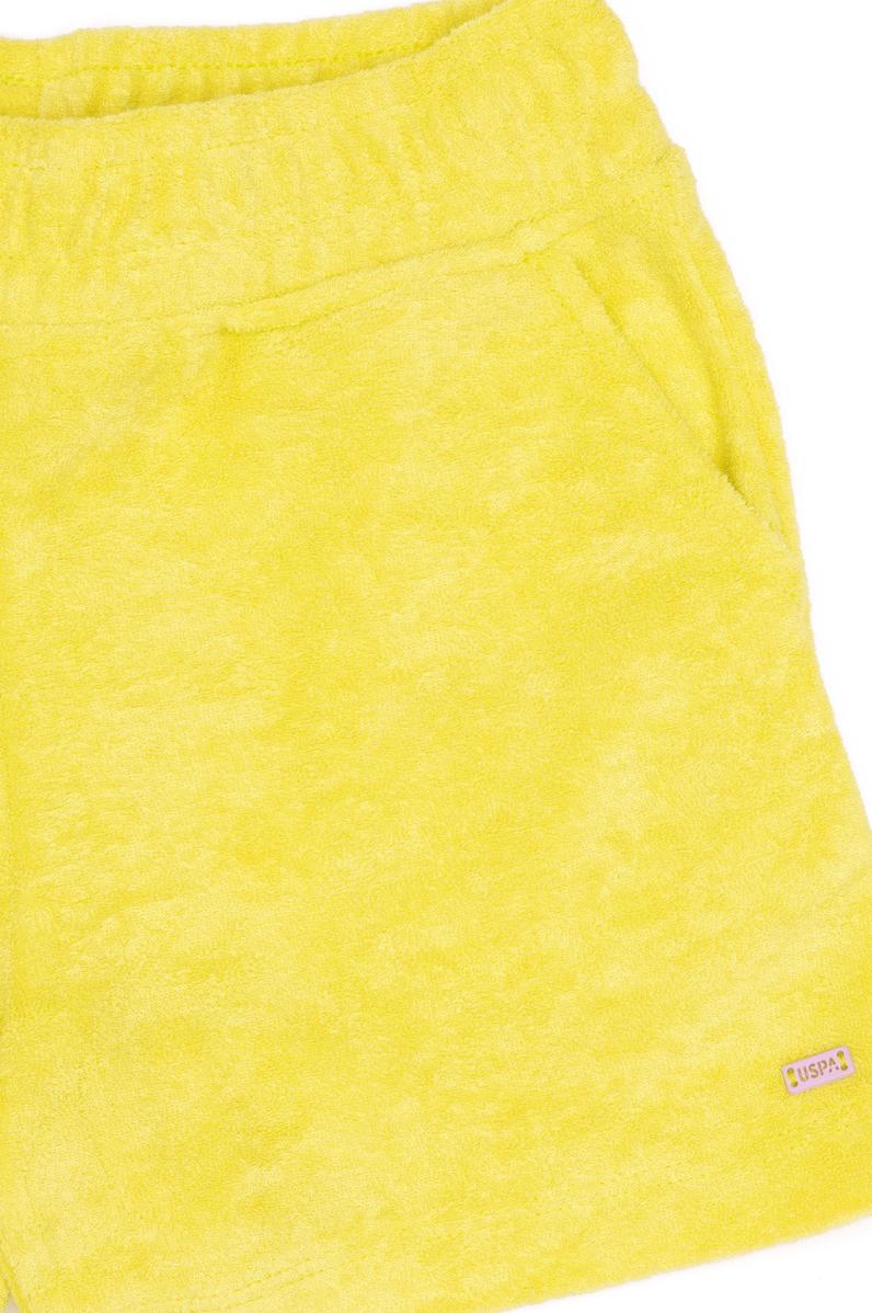Çocuk Neon Sarı Örme Şort