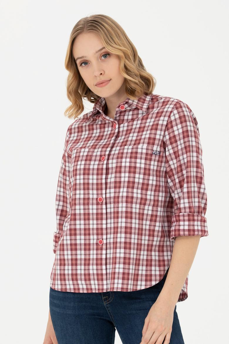 Kadın Pembe Uzun Kollu Gömlek - 50279868002