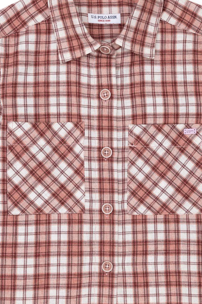 Kız Çocuk Pembe Uzun Kollu Gömlek