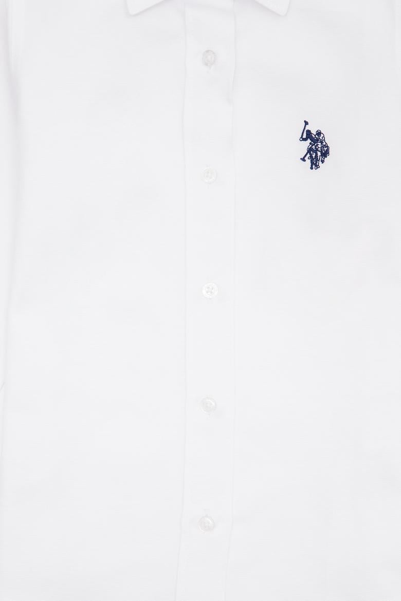 Kız Çocuk Beyaz Uzun Kollu Gömlek - 50289206001