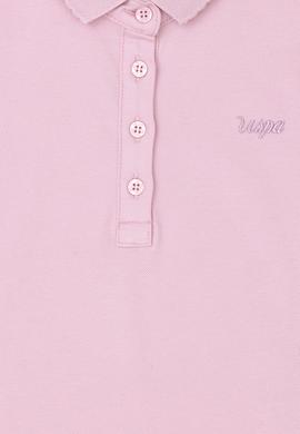 Kız Çocuk Pembe Polo Yaka Basic Tişört - 50288501005