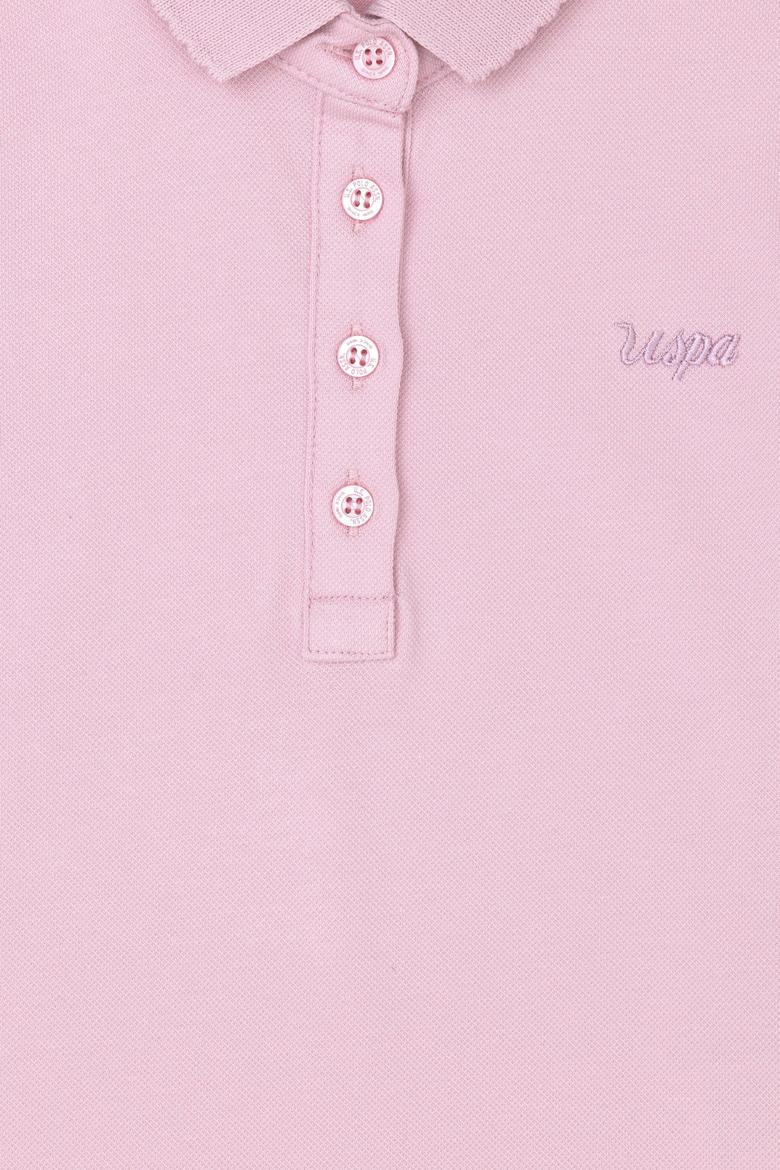 Kız Çocuk Pembe Polo Yaka Basic Tişört - 50288501005