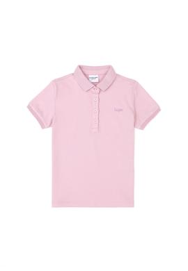 Kız Çocuk Pembe Polo Yaka Basic Tişört - 50288501005