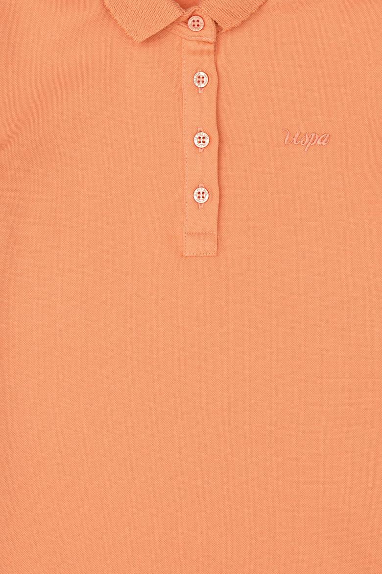 Kız Çocuk Somon Polo Yaka Basic Tişört - 50288501027