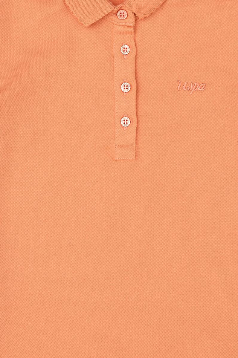 Kız Çocuk Somon Polo Yaka Basic Tişört