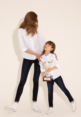 Kız Çocuk Beyaz Uzun Kollu Gömlek - 50289206001