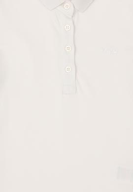 Kız Çocuk Ekru Polo Yaka Basic Tişört - 50288501016