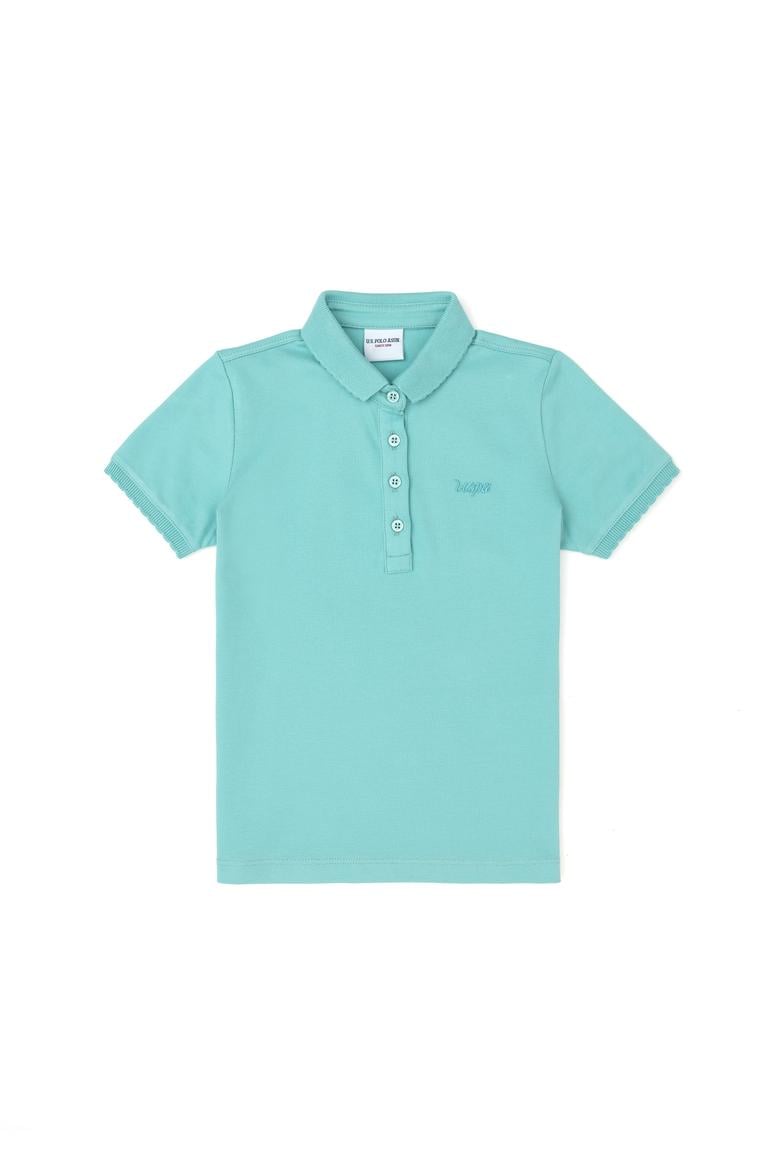 Kız Çocuk Mint Polo Yaka Basic Tişört - 50288501082