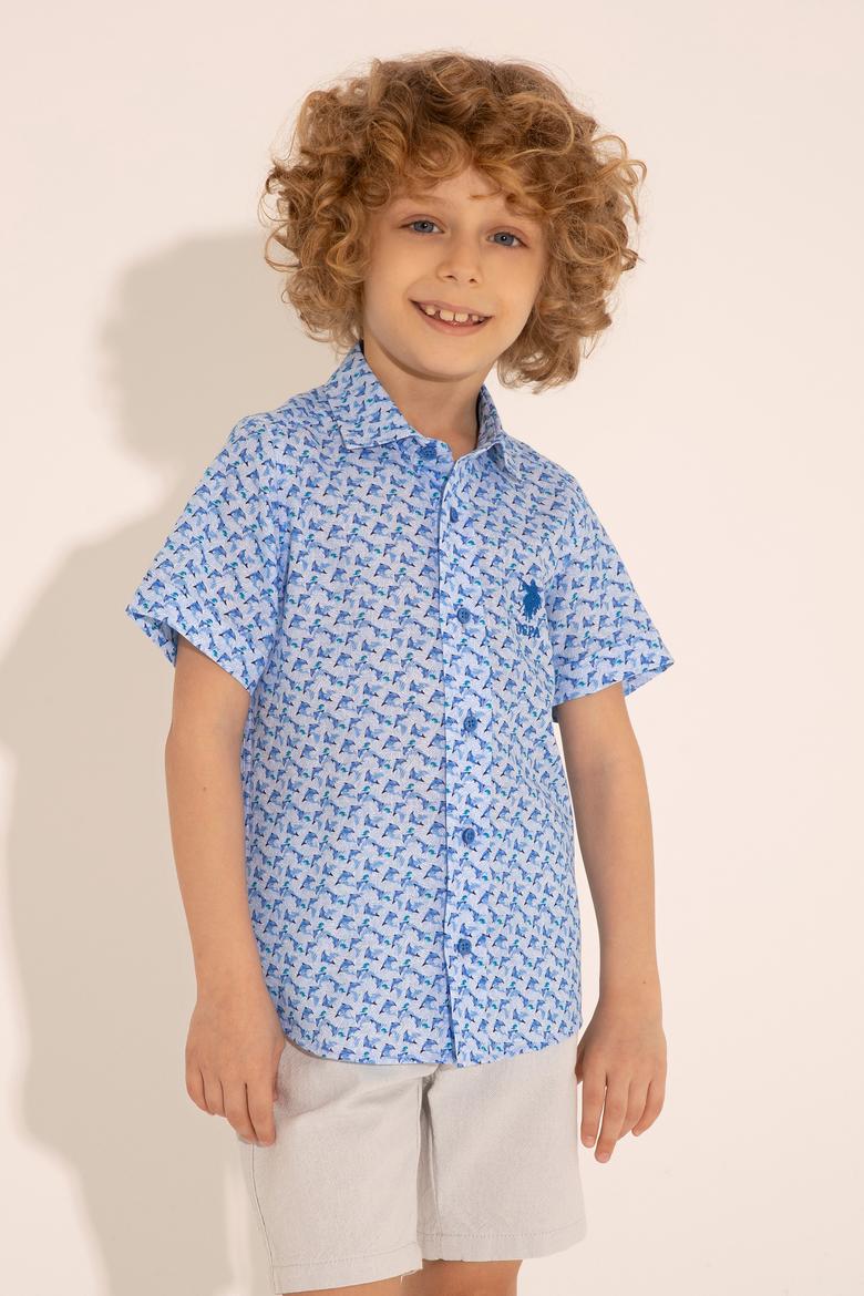 Erkek Çocuk Lacivert Kısa Kollu Gömlek - 50288719001