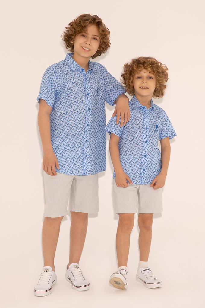 Erkek Çocuk Lacivert Kısa Kollu Gömlek