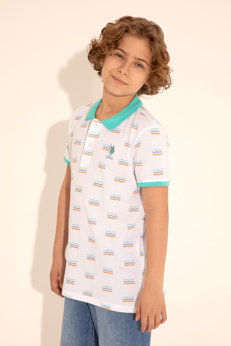 Erkek Çocuk Beyaz Polo Yaka Tişört - 50284893001