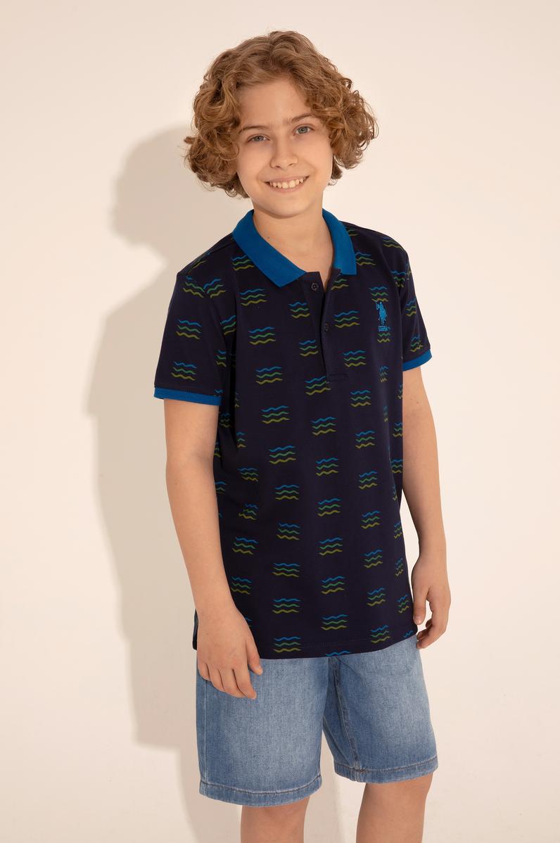 Erkek Çocuk Lacivert Polo Yaka Tişört