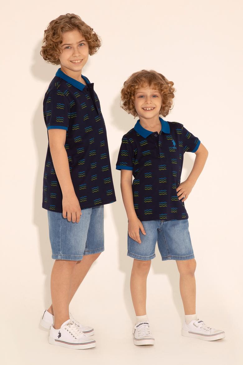 Erkek Çocuk Lacivert Polo Yaka Tişört