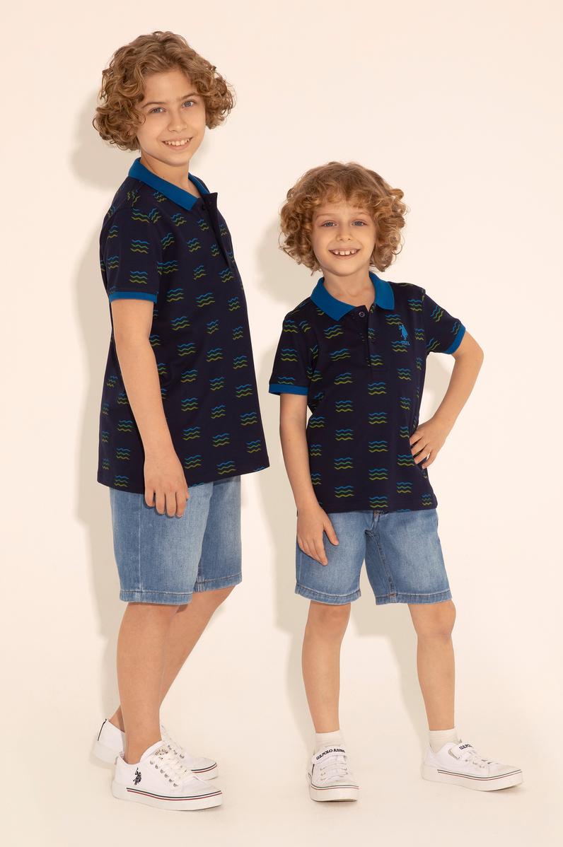 Erkek Çocuk Lacivert Polo Yaka Tişört