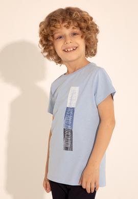 Erkek Çocuk Açık Mavi Bisiklet Yaka Tişört - 50288058001