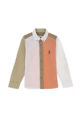 Erkek Çocuk Somon Uzun Kollu Gömlek - 50283887019