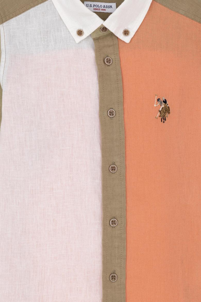 Erkek Çocuk Somon Uzun Kollu Gömlek - 50283887019