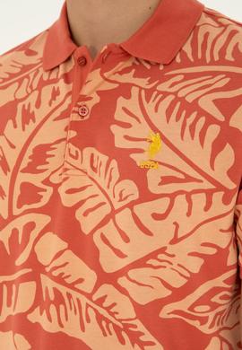 Erkek Regular Fit Polo Yaka Pudra Tişört - 50288319037