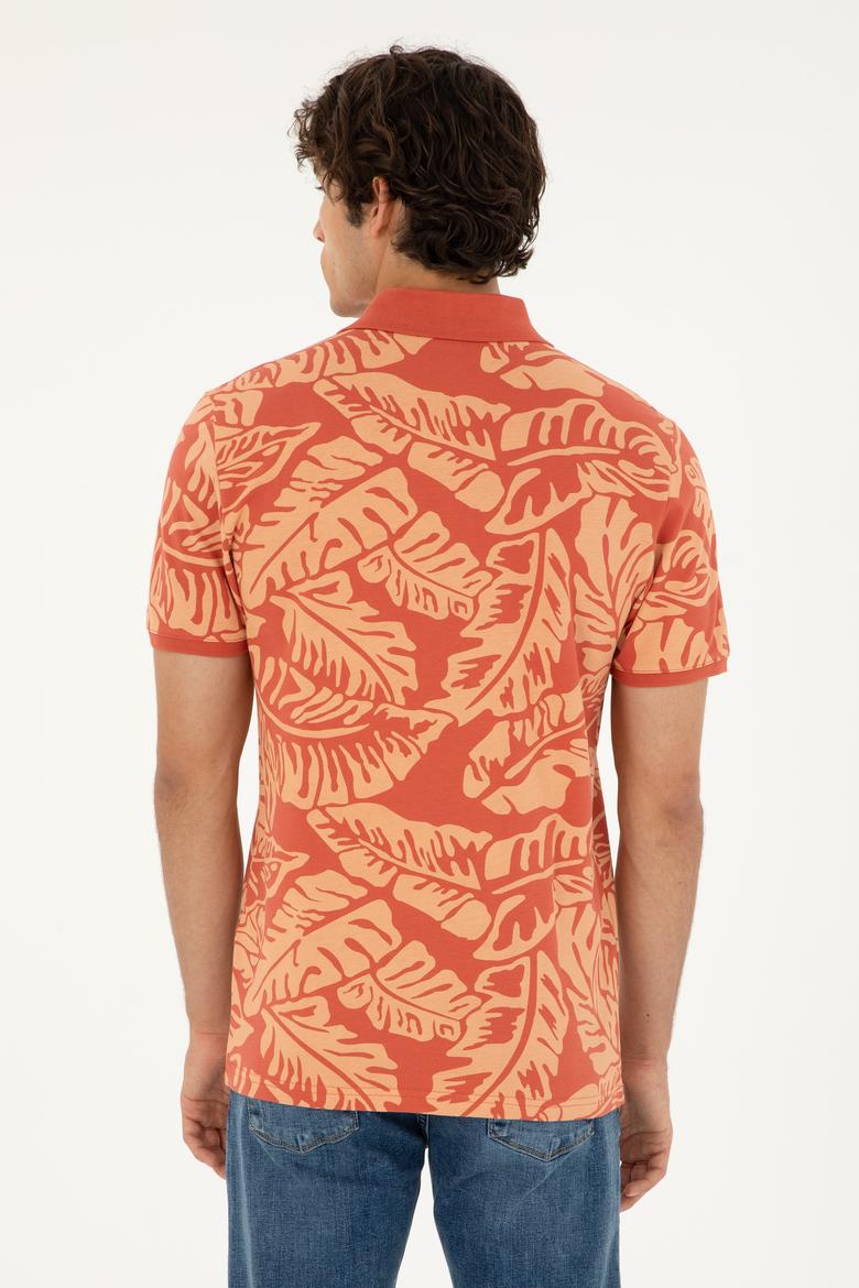 Erkek Regular Fit Polo Yaka Pudra Tişört - 50288319037