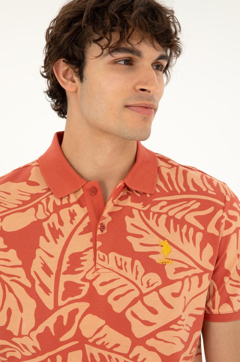 Erkek Regular Fit Polo Yaka Pudra Tişört