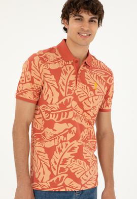 Erkek Regular Fit Polo Yaka Pudra Tişört - 50288319037