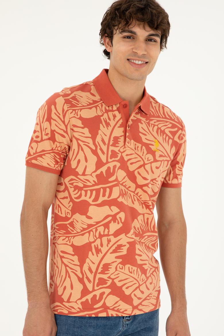 Erkek Regular Fit Polo Yaka Pudra Tişört - 50288319037