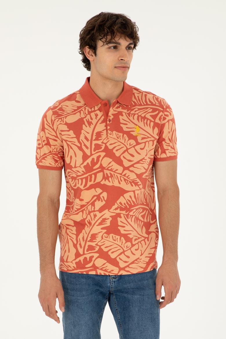 Erkek Regular Fit Polo Yaka Pudra Tişört