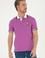 Erkek Slim Fit Polo Yaka Mor Basic Tişört